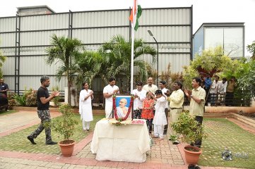 Geetha Arts Office Flag Hoisting Pics